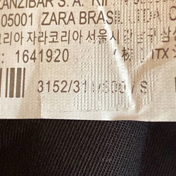 NWT . Zara Black Cotton Cargo Strapless Long Jumpsuit. Size S. - Picture 7 of 9